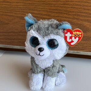 Slush - Beanie Boos Gray and White Husky Plush